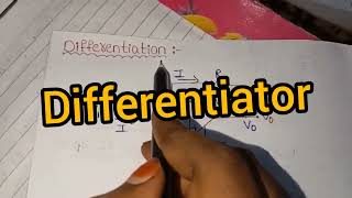 OPAMP AS DIFFERENTIATORCircuit diagram Full explaination in Telugu [upl. by Banyaz]