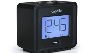 ⏰🕧📱ReviewCapello Alarm Clock with USB PortBlackModel CA10 [upl. by Nevuer850]