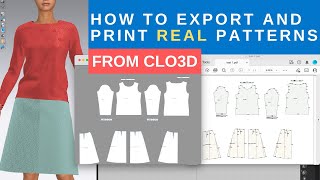 How to Export Real Size Patterns from CLO3D [upl. by Adnav628]