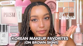 MY KOREAN MAKEUP FAVORITES ON BROWN SKIN [upl. by Narbig]