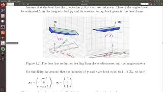 InMooc Exercise 7  Heading of boat from a 3D accelerometer and a 3d magnetometer [upl. by Anaderol]