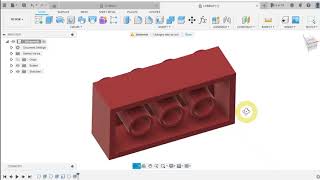 Fusion 360 Кубик Lego 4x2 [upl. by Milicent669]