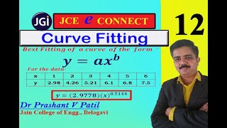 Fitting of yaxb  Curve Fitting  18mat41  Dr Prashant Patil [upl. by Pare]