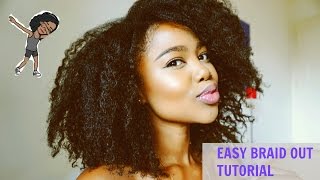 Super Easy Braid Out Tutorial on 4C Natural Hair [upl. by Silverman742]