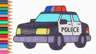 Deseneaza o Masina de Politie  desene DIY pentru copii [upl. by Eohce582]