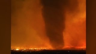 Firenado forms in Idaho [upl. by Inalem]