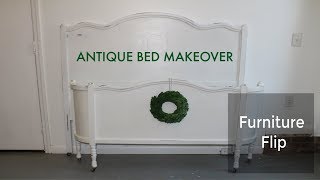 How to Chalk Paint and Distress an Antique Bed [upl. by Columbyne]