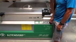 Altendorf F45 Sliding Table Saw Video [upl. by Ignacia587]