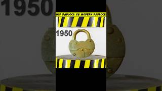 OLD PADLOCK VS MODERN PADLOCK hidraulicpress padlock [upl. by Farley]