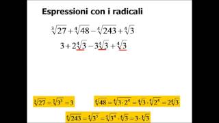 Espressioni con i radicali [upl. by Ejroj]