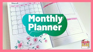 How to make a monthly planner using notebook  Monthly planner layout ideas [upl. by Garland]