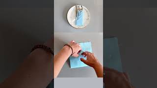 💙 Quick Napkin Pocket Fold in 30 Seconds 🍴 [upl. by Kiraa366]