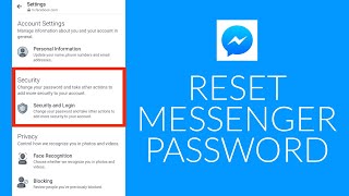 How to Reset or Recover Messenger Account Password in 2 Minutes [upl. by Ahseyd]