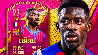 99 DEMBOUZ 😍 99 Futties Dembele Player Review  FIFA 22 Ultimate Team [upl. by Eastman746]