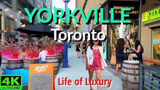 【4K】OPULENT YORKVILLE VILLAGE  THURSDAY TORONTO WALK [upl. by Harrow]