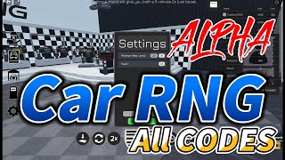 ALPHA Car RNG New Codes  How to Redeem [upl. by Gatian885]