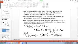 Log normal shadowing Model Lab Video [upl. by Htabmas]