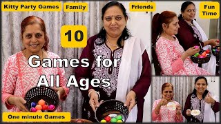 10 Games for All Ages  One minute Games  Simple Games for Seniors  Kitty party games for ladies [upl. by Sabrina]