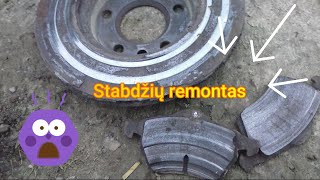 Stabdžių remontas Stabdžių diskų kaladėlių keitimas stabdžių suportas Brake Repair Lithuania [upl. by Ahsatniuq]