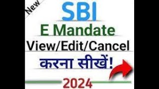 How to cancel SBI Emandate online sbi emandate how to stop emandate sbi  sbi mandate cancellation [upl. by Chemar]