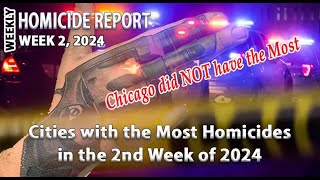 Week 2 2024 Top 10 Cities wthe Most Homicides [upl. by Barbara]