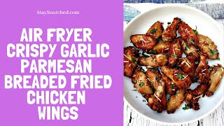 Air Fryer BLACKDECKER HF110SBD PuriFry 2L Garlic Parmesan Breaded Chicken Wings Recipe Tutorial [upl. by Sivlek]