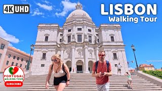 🇵🇹 4K WALK LISBON Portugal Walking Tour 2023  Graça  Alfama  Baixa [upl. by Hepzi164]