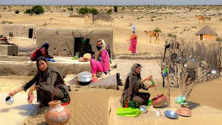 Desert Women Morning Routine In Hot Summer Pakistan  Village Life Pakistan  Desert Village Food [upl. by Dosia181]