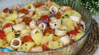 ENSALADA MARINERA CON PATATAS Saludable fácil y deliciosa ensalada que apetece en tiempo de calor [upl. by Assin]