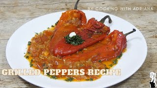 Grilled Peppers RecipeTocanita de Ardei Copti la Gratar [upl. by Nerval461]