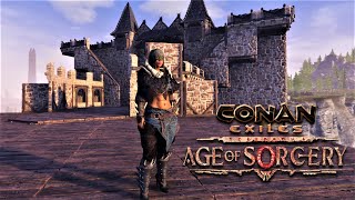 Castle Wall Construction Today amp Wearing New Armor  Isle Of Siptah  Conan Exiles PC Gameplay [upl. by Recha]