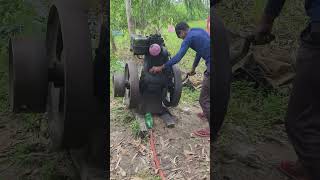 Diesel engine water pump bada wala youtubeshorts waterpump farming waterpumpsystem funny water [upl. by Nekcerb332]