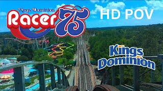 Racer 75 North amp South HD POV  Kings Dominion Front amp Back Row [upl. by Ayotahc160]