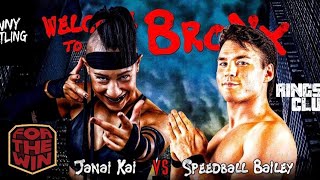 INTERGENDER MATCH Janai Kai vs Speedball Mike Bailey Welcome To The Bronx [upl. by Dustie]