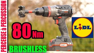 LIDL Perceuse visseuse à percussion PARKSIDE PERFORNANCE 80 Nm brushless PSBSAP 20Li A1 Combi Drill [upl. by Ddej817]