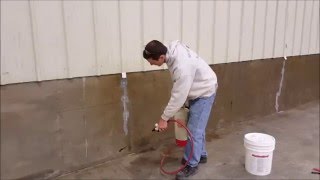 How to seal concrete walls with RadonSeals Concrete Sealer [upl. by Gelasius23]