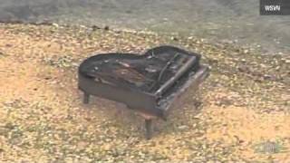 Mystery piano found on sandbar Biscayne Bay Florida 25012011 [upl. by Adahsar]