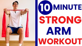 10 MINUTE Resistance Band Arm Workout for Seniors Strengthen amp Tone [upl. by Foushee]