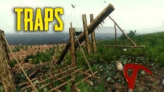 The Forest How To Make Traps Dead Fall Happy Birthday amp Noose Trap [upl. by Llehsam]