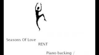 Seasons Of Love Piano Instrumental Karaoke Track for audition  rehearsal RENT [upl. by Christine]