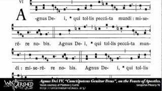 Agnus Dei IV from Mass IV Gregorian Chant [upl. by Nickelsen]