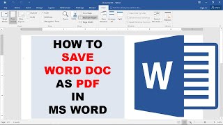 How To Convert Word Doc as PDF [upl. by Ykroc]