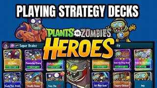 Playing Random Strategy Decks in Low Ranked Super Brainz amp Impfinity PVZ Heroes [upl. by Oirtemed492]