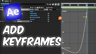 After Effects 2501 How To Add Keyframes [upl. by Aizirk]