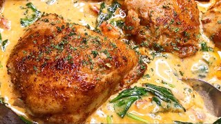 ONE PAN CREAMY TUSCAN CHICKEN RECIPE [upl. by Sida643]