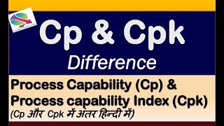 Cp amp Cpk Difference Process capability amp Process Capability Index हिंदी में [upl. by Trudy568]