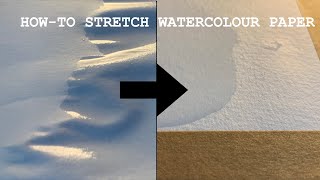 Stop your watercolour paper buckling warping or wrinkling by stretching it shorts [upl. by Field]