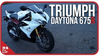 2017 Triumph Daytona 675R  First Ride [upl. by Bogie124]