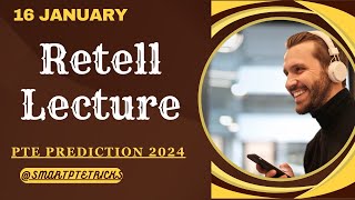 PTE RETELL LECTURE  Retell lecture Templates January 2024 [upl. by Cowey]