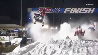 Snocross Round 2 Pro Lite Highlights  Shakopee MN [upl. by Akirdnas]